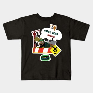 "Track Work Ahead!" - The Railways of Crotoonia Kids T-Shirt